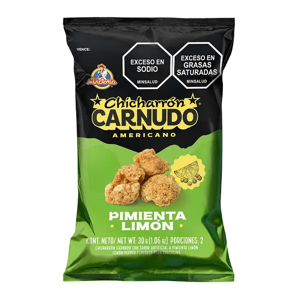 Chicharron Carnudo La Victoria Pimienta Limon 30g