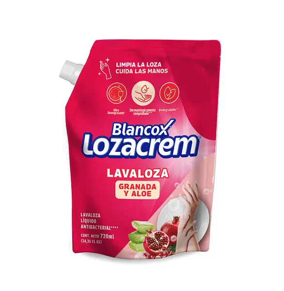 Lavaloza Loza Cream Doypack Granada Y Aloe 720ml