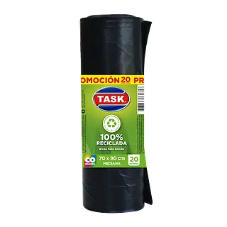 Bolsa De Aseo Task Mediana Negra 70*90 20 Und