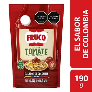 Salsa De Tomate Fruco Doypack 190g