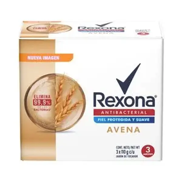 Jabon Baño Rexona 110g*3 Avena