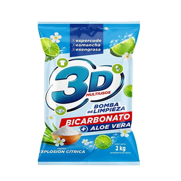 Detergente 3d Multiusos Bicarbonato 2k
