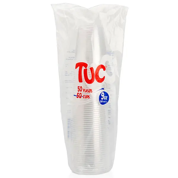Vaso Transparente Tuc 9 Onz 25 Und