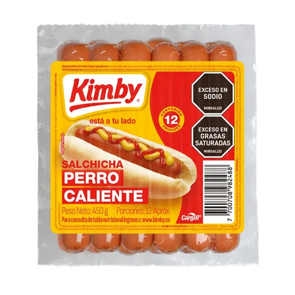 Salchicha Perro Kimby Mixta 450gr