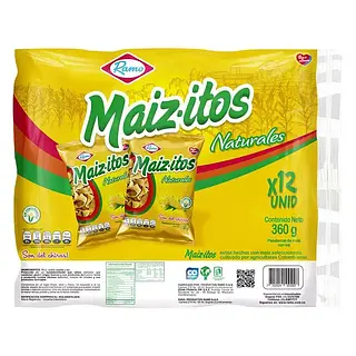Pasabocas Maizitos Natural 12*45g