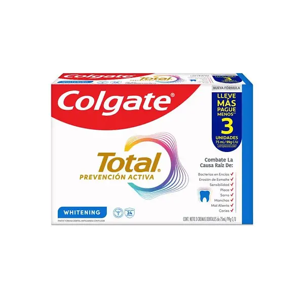 CREMA DENTAL COLGATE TOTAL PREVENCIO ACTIVA 3*75ML